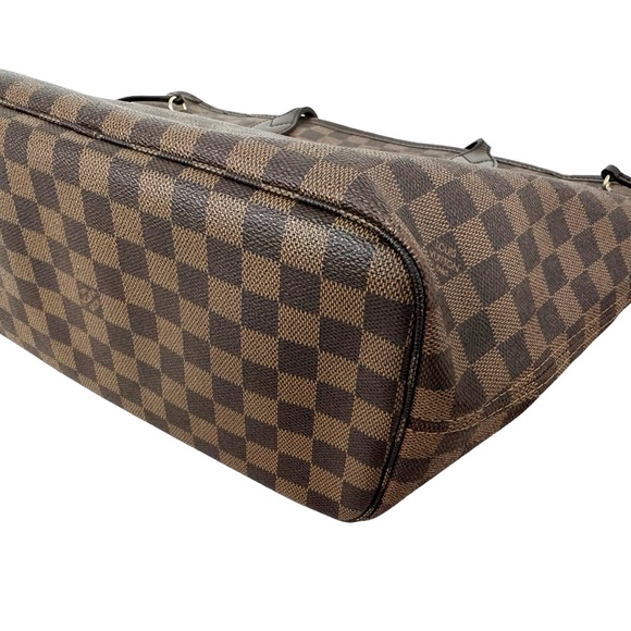 Authentic✅ LOUIS VUITTON Damier Ebene Neverfull MM Tote Bag Red - Picture 8 of 16